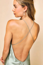 Sleek Sultriness Satin Backless Halter Dress - Bulks