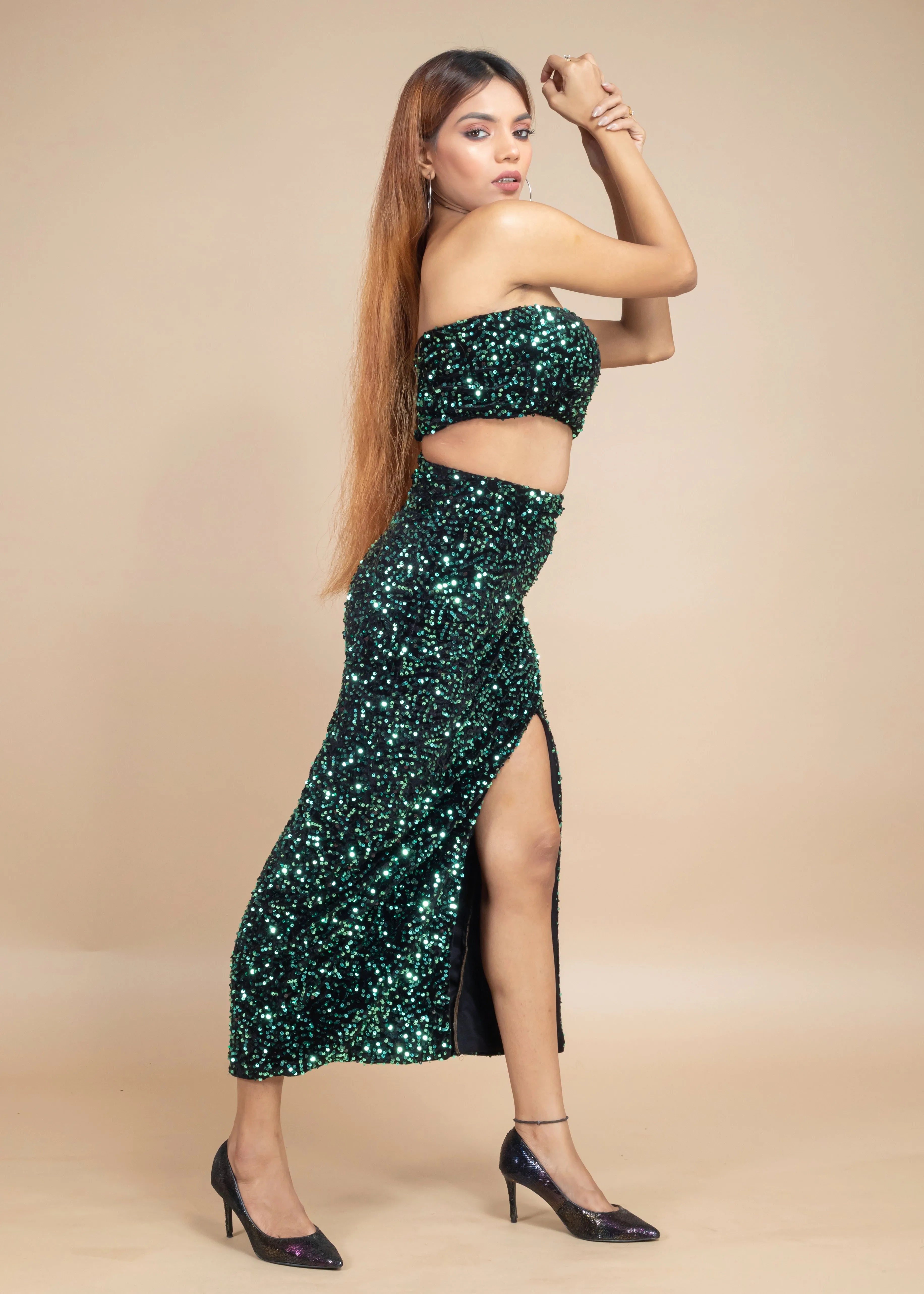 STUNNING VELVET SEQUIN CO-ORD SET - Bulks