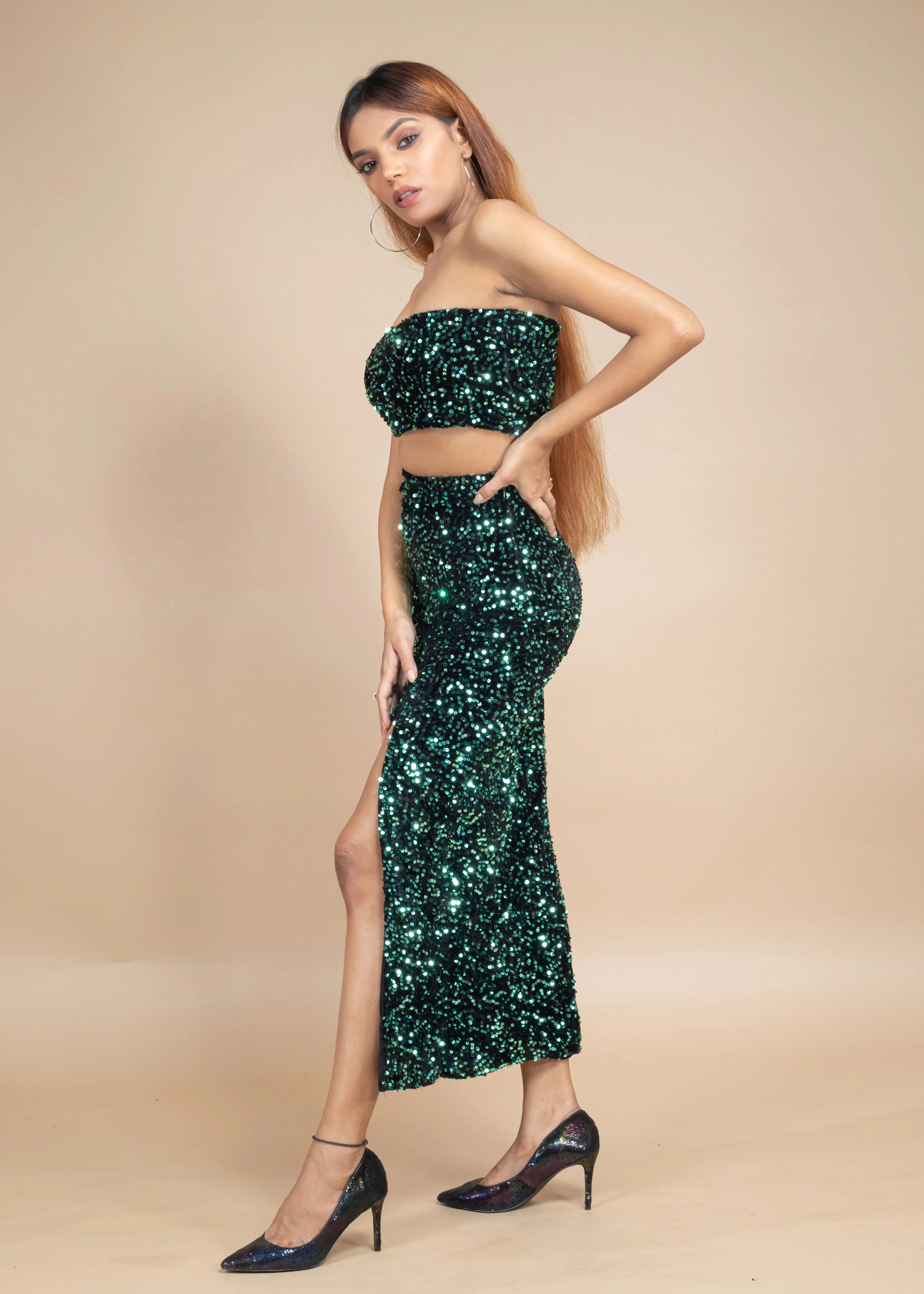 STUNNING VELVET SEQUIN CO-ORD SET - Bulks