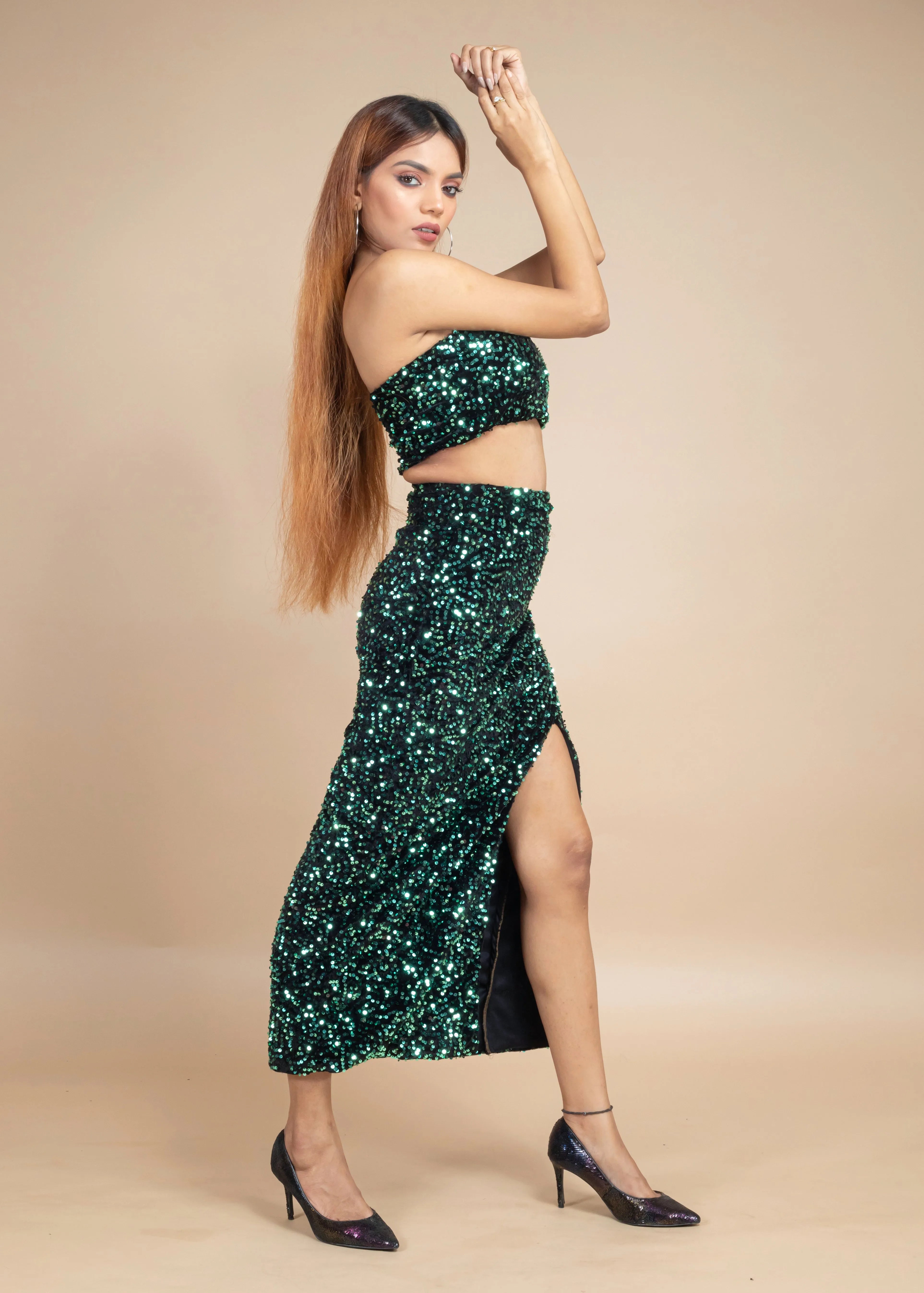 STUNNING VELVET SEQUIN CO-ORD SET - Bulks