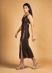 SLEEK SENSATION SEQUIN SLIP DRESS - Bulks