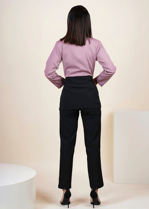 DUAL ROSE GOLD BLAZER WITH PANT CO-ORD SET - Womenue