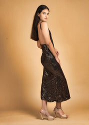 SLEEK SENSATION SEQUIN SLIP DRESS - Bulks