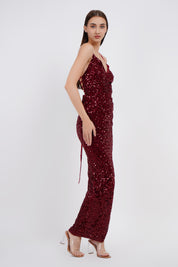 Velvet Elegance Asymmetric Dress