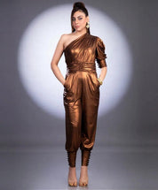 Brown Metallic Jumpsuit