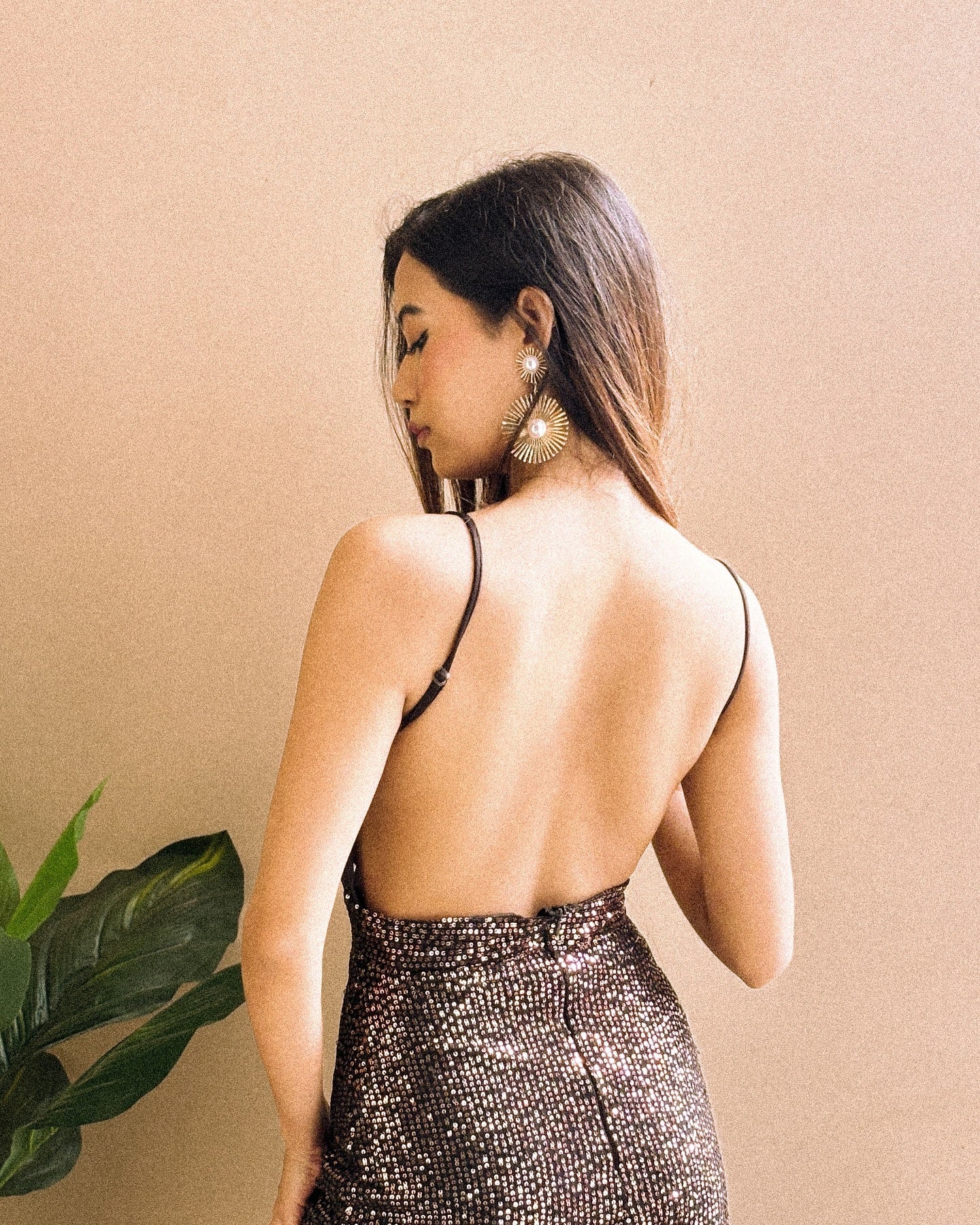 Sleek Sensation Sequin Slip Dress