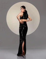 Noir Black Cut Out Gown