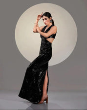 Noir Black Cut Out Gown